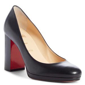 christian louboutin chunky heel